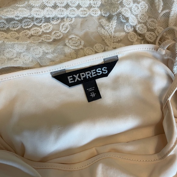 Express Embroidered Cream Dress - Picture 3 of 6